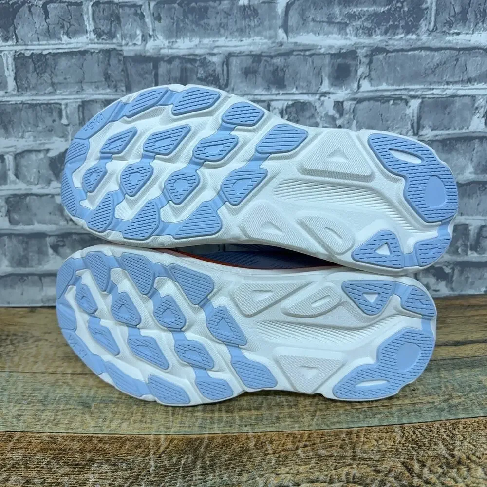 Hoka One One Clifton 9 Airy Blue White Orange 1127896-ABIW Womens Size 9.5 B New